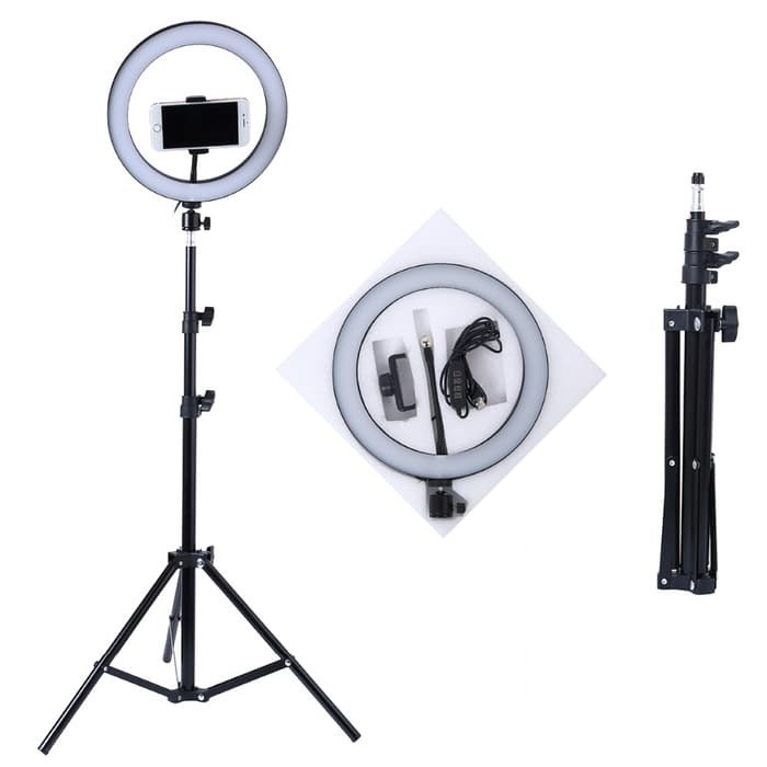 ZD666 - 10-inch Selfie Ring Fill Light 8W 120 LED with Tripod