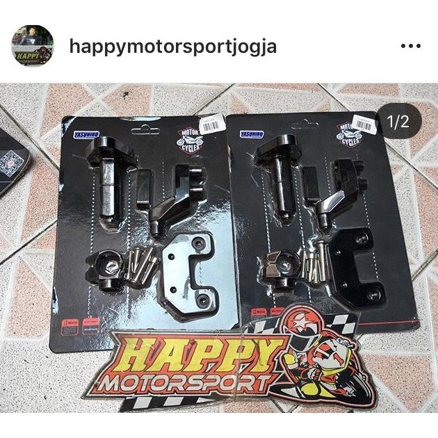PRODUK- BRACKET STEERING DUMPER OHLINS MERK YASUHIRO MATERIAL CNC YAMAHA R25 .