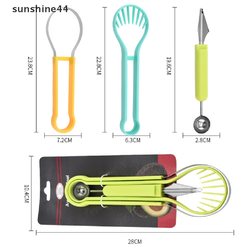 Sunshine 3 In 1 Sendok Scoop Pemotong Semangka Untuk Dapur