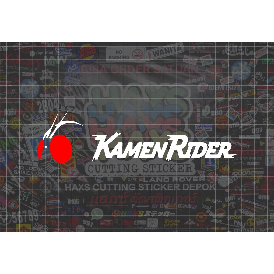 Cutting Sticker Kamen Rider Latin Ukuran 15 Cm Untuk Motor Mobil V2