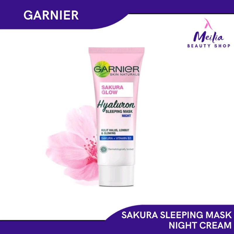 Jual GARNIER Sakura Glow Hyaluron Sleeping Mask Night Cream 20ml