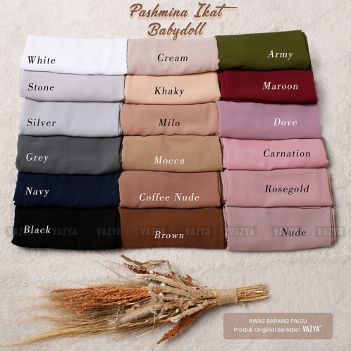 Pashmina Instant Malay / Pashmina Tali Ikat Babydoll