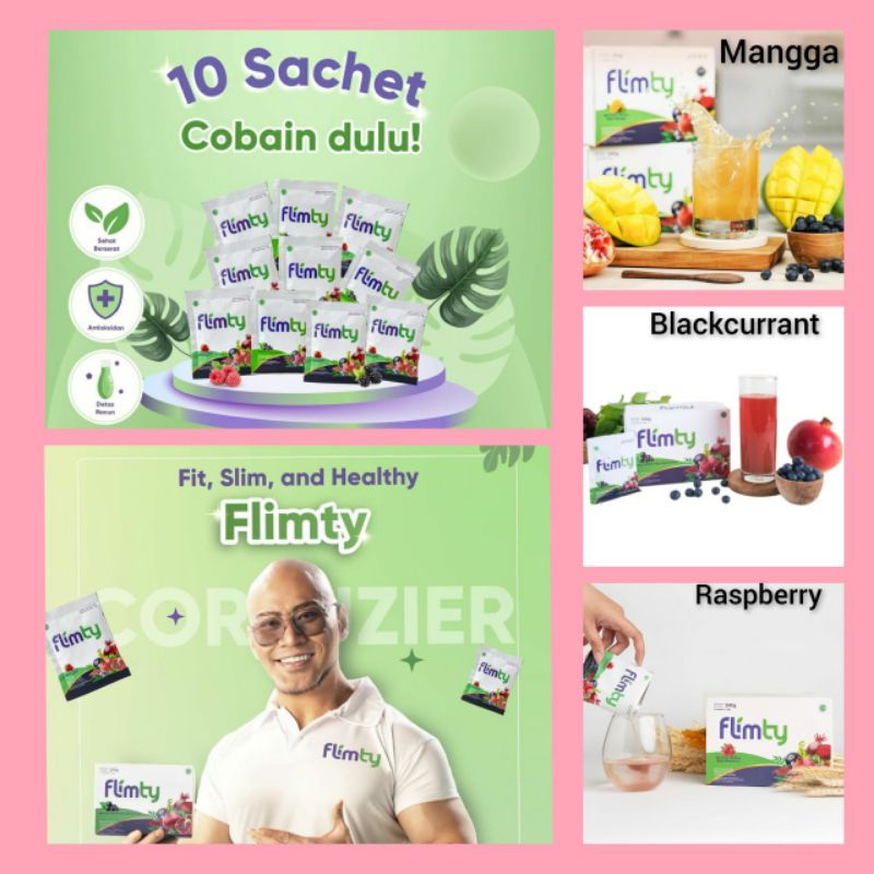 FLIMTY 10 SACHET / SUPLEMEN MINUMAN PELANGSING - DIET DETOX