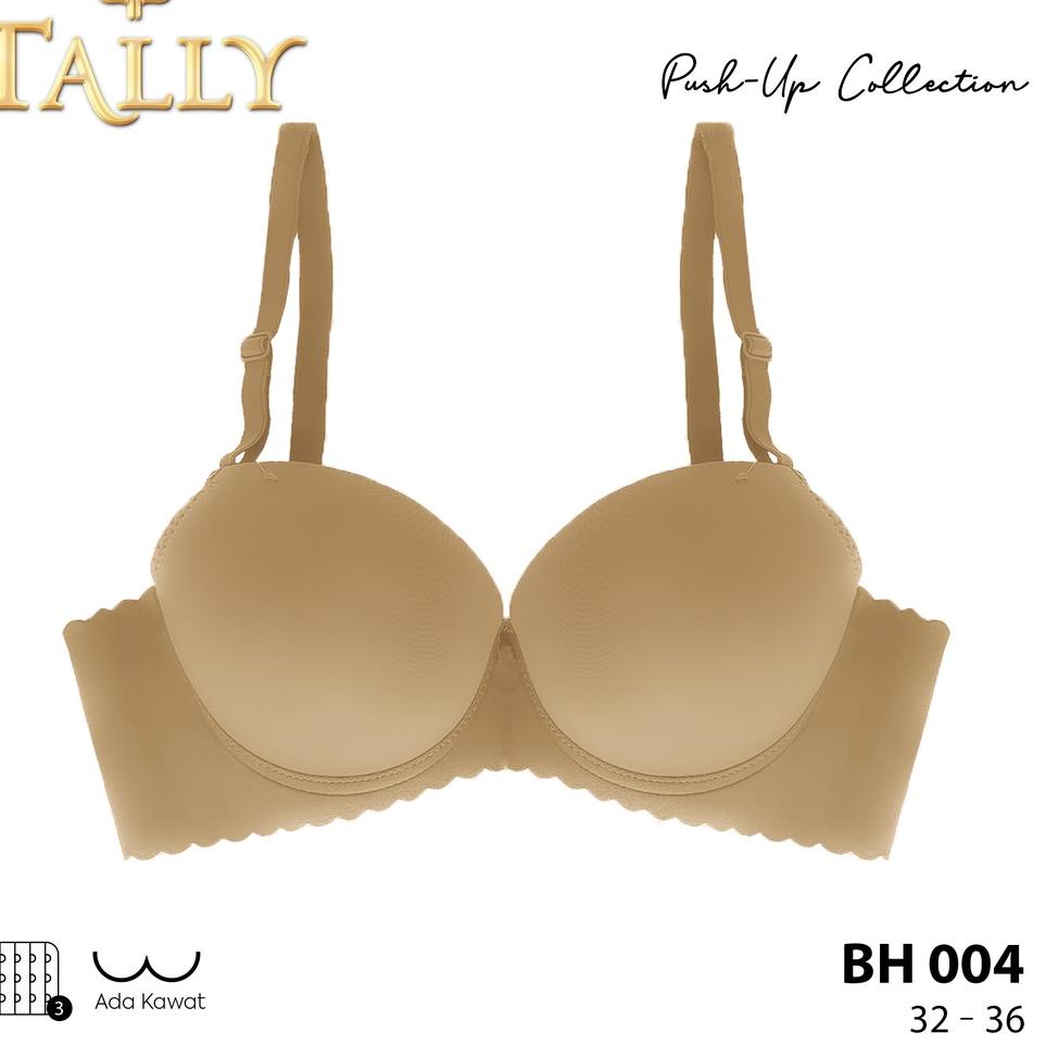 Z65D T Bra Kawat Bahan Licin Seamless Busa Tebal Cup B Kait 2 Double Push Up BH 004 JPH