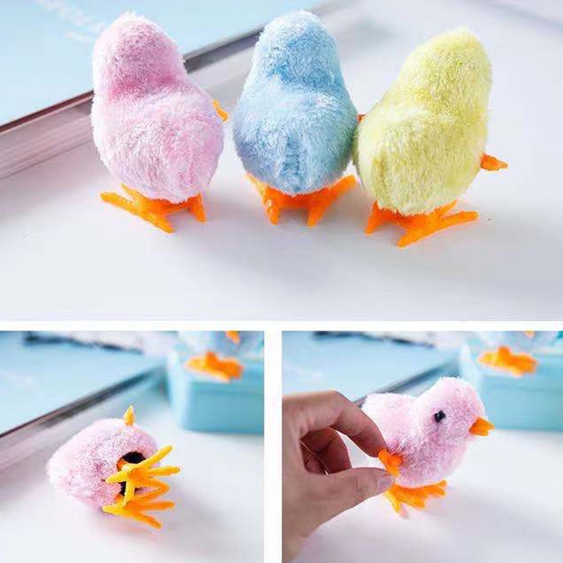 COD❤️Mainan Anak Ayam Berjalan Bayi Model Putar Untuk Anak Ayam Putar Jam
