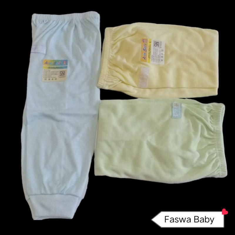 1/2 Lusin (6 pcs) Celana Panjang bayi Warna Polos ARINI / Celana Panjang Newborn SNI