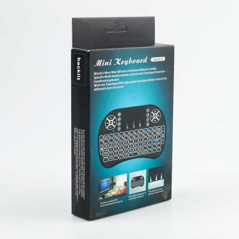 Taffware Air Mouse Wireless Mini Keyboard RGB 2.4GHz Touch Pad 