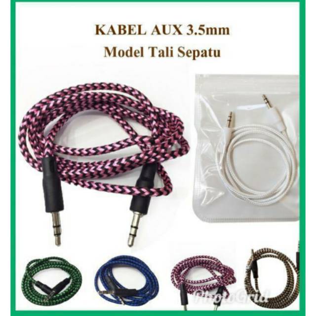 kabel data Aux 1in1 tali sepatu / kabel audio Murah/kabel AUX