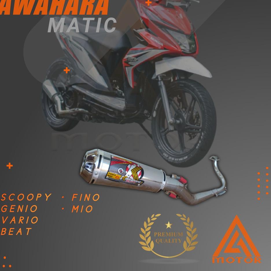 [KODE 8IH7K] Knalpot Racing KAWAHARA Beat Karbu ESP Fi Pop Street Deluxe 2020 2021