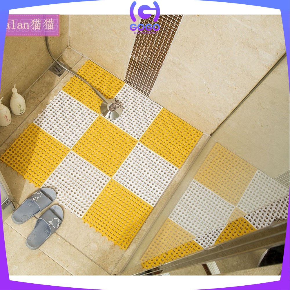 GOGO-C236 Karpet Kamar Mandi Anti Licin 30x30CM / Keset Lantai Anti Slip Polkadot Dapur Mat Non-Slip