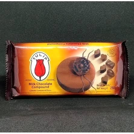 

TULIP MILK Chocolate Cokelat Milk Compound Kompon Baking masak 250 gr