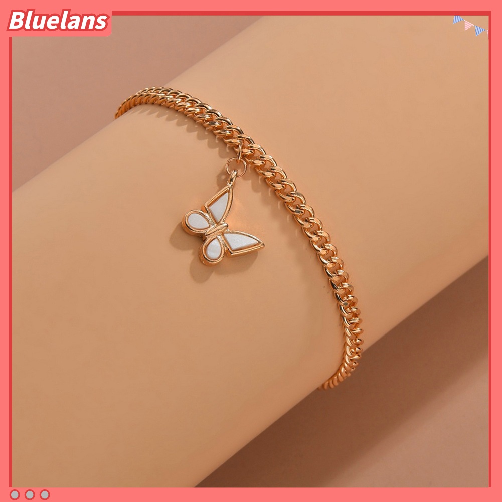 Gelang Kaki Adjustable Desain Butterfly Gaya Elegan Untuk Wanita