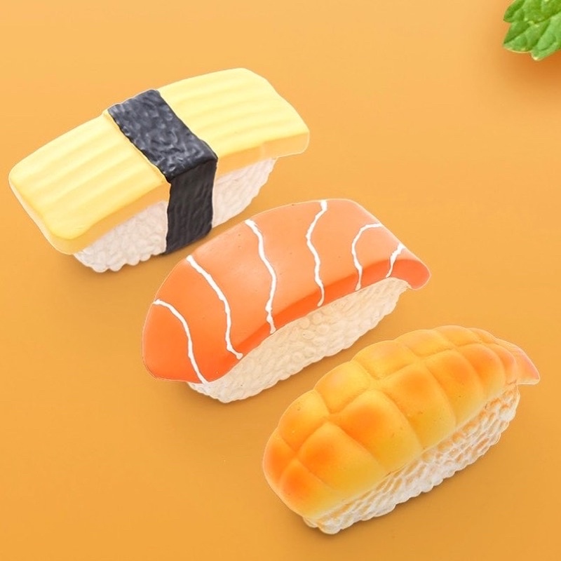 Sushi rubber squeaky toy