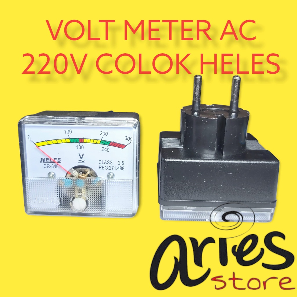 VOLT METER JARUM AC 220V COLOK HELES