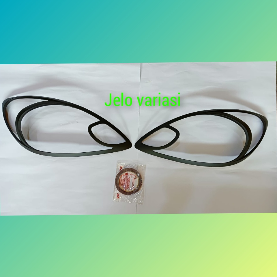Garnish Depan Cover Lampu Depan Honda Mobilio 2014 - 2016 Blacktivo