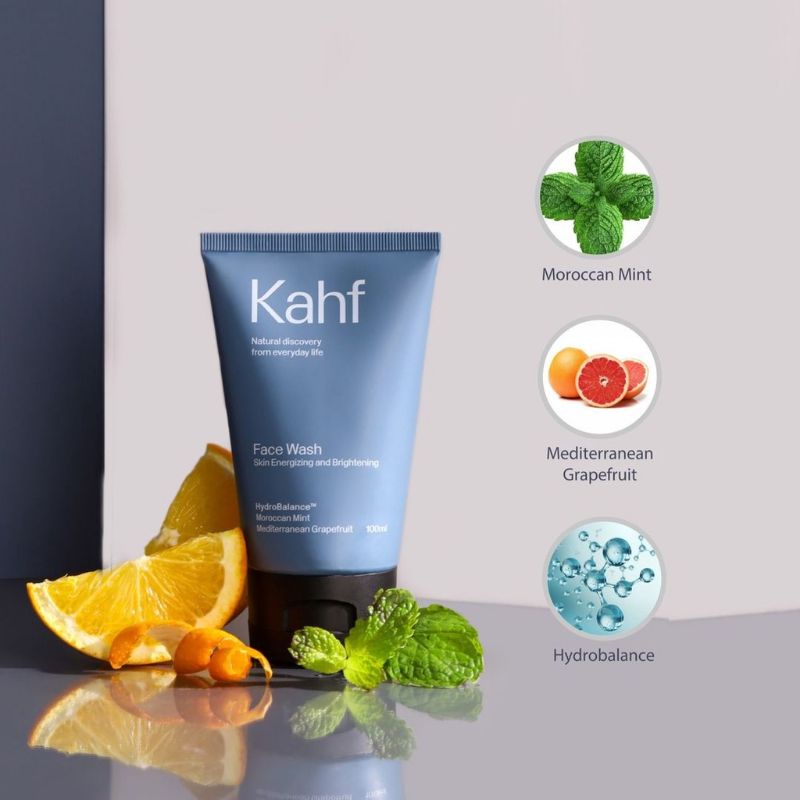 KAHF Face Wash 100mL (TUBE)| Sabun Wajah Pria / Cuci Muka / Face Wash / Scrub / Exfoliating