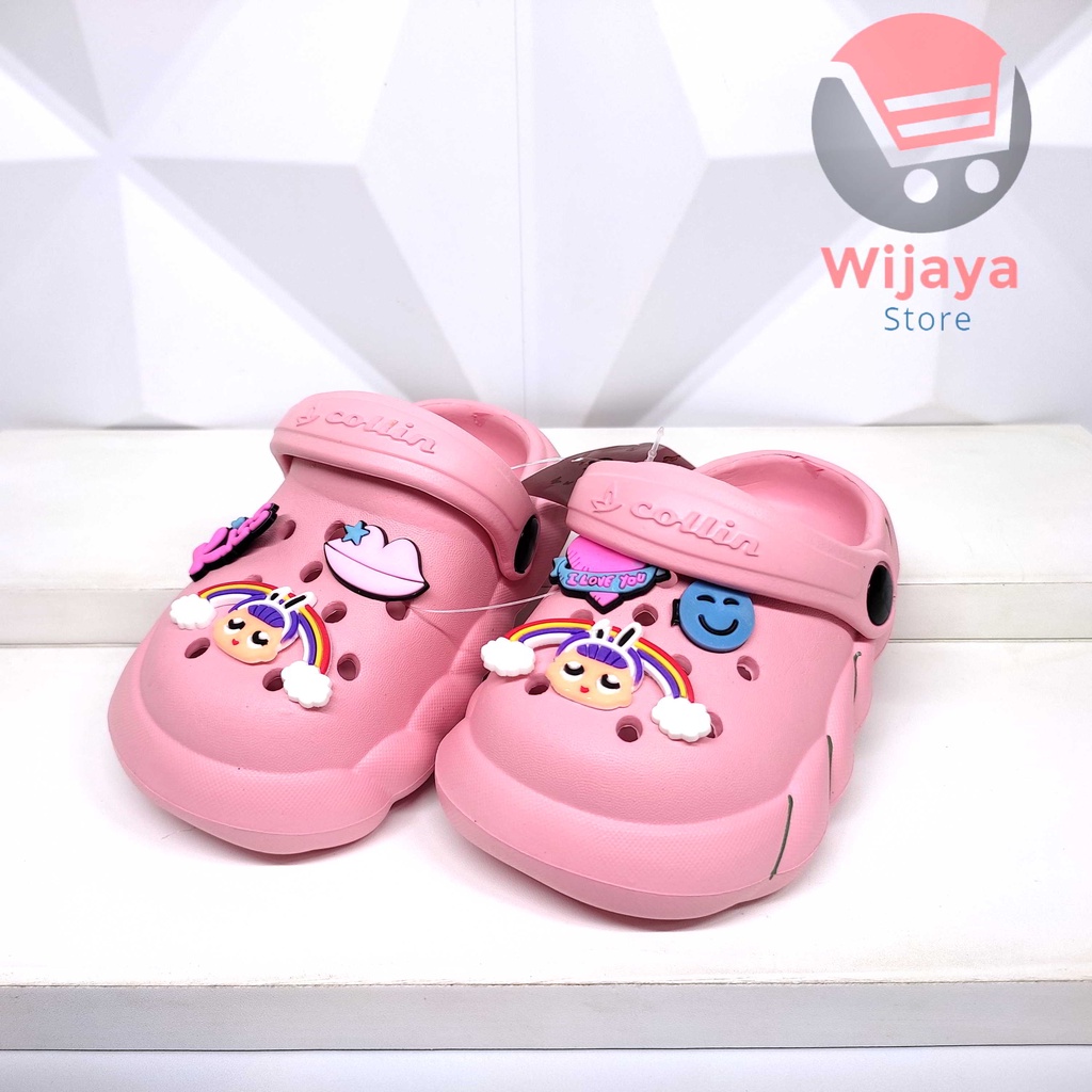 Sandal COLLIN 6130 Baim FUJI Ukuran 18-29 Sandal Slop Anak Bayi Cewek dengan Sendal Slide Kokop Selop Perempuan