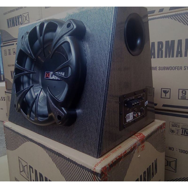 SUBWOOFER MOBIL AKTIF , BASS TUBE CARMAN 10' SUPER BASS MENGGELEGAR