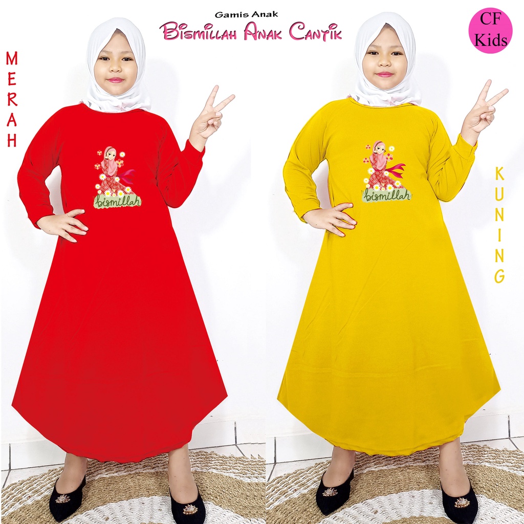 Gamis Anak Perempuan DTF Bismillah Cute CKids