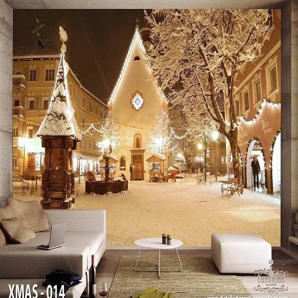 :<:<:<:<] WALLPAPER CUSTOM WALLPAPER 3D KOREA STIKER VINYL MERRY CHRISTMAS NATAL