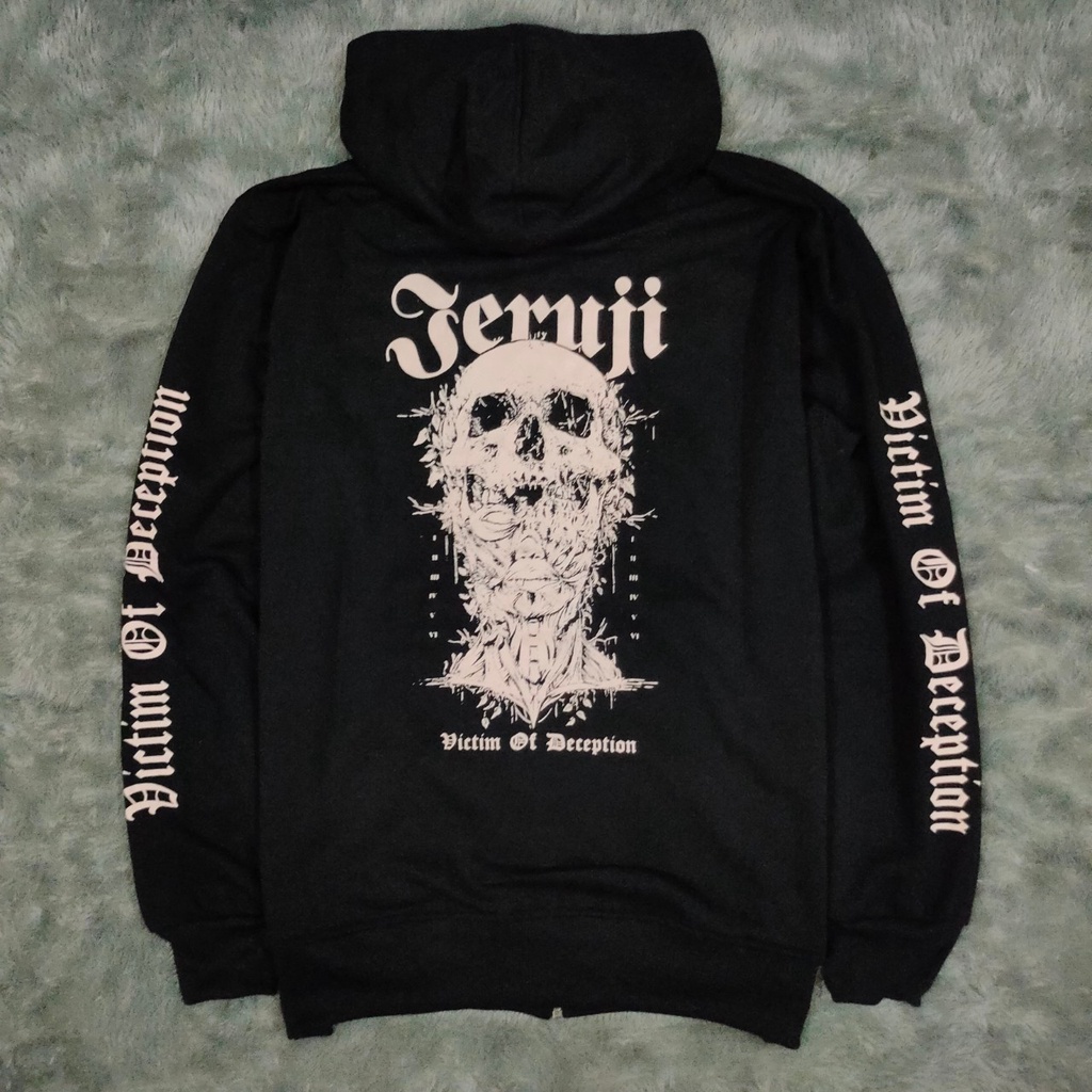 SASUKE.id / JAKET SWEATER HOODIE Premium REVENGE THE FEAT - SWEATER ZIPPER TENGKORAK PRIA TERBARU