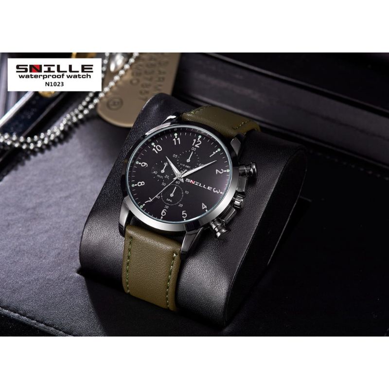 JAM TANGAN PRIA ORIGINAL SNILLE N1023 Waterproof TALI KULIT