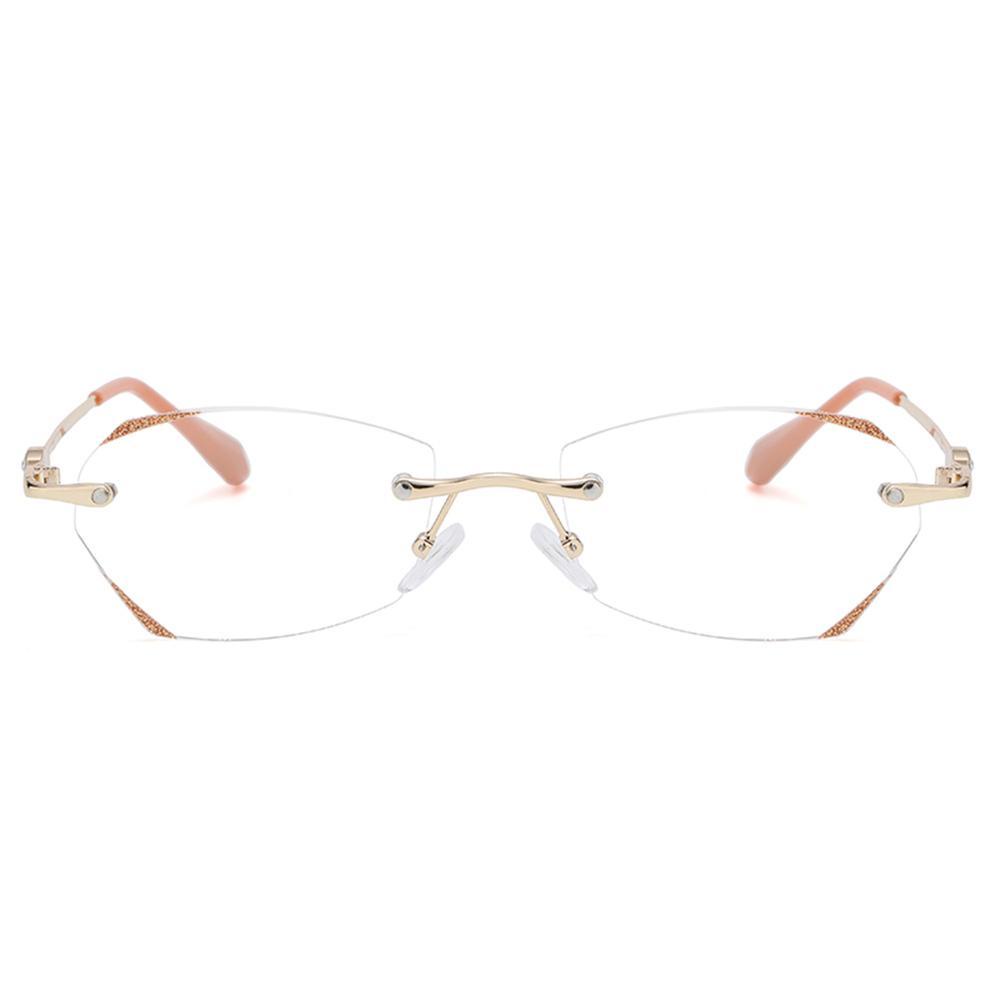 Lily Kacamata Baca Tanpa Bingkai Wanita &amp; Pria Klasik Anti-Radiasi Artistik Fleksibel Eyewear Komputer