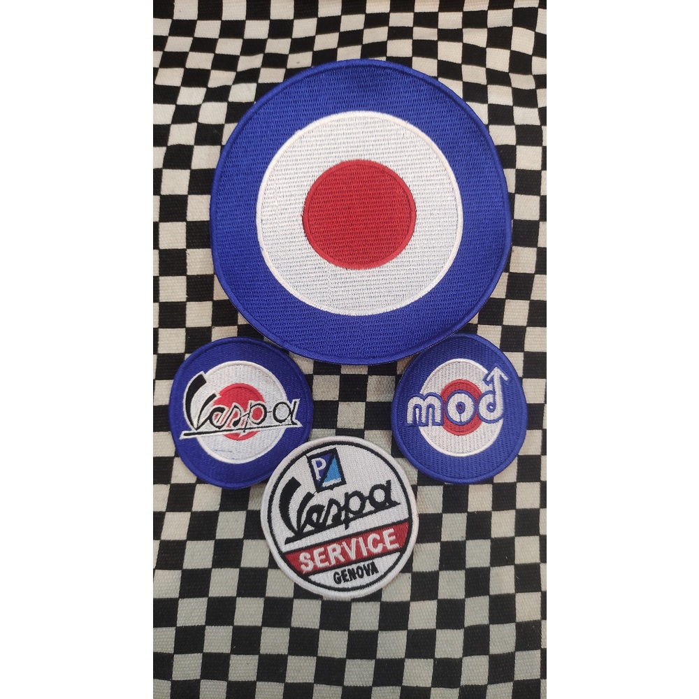 PATCH BORDIR EMBLEM MOD VESPA AKSESORIS JAKET TAS TOPI