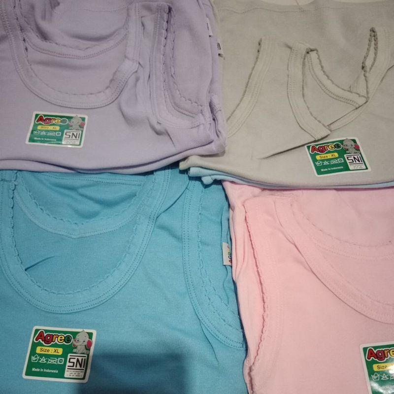 6 pcs singlet anak agree / Singlet Anak Perempuan dan laki - laki