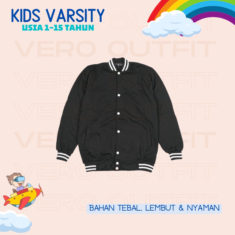 Jaket Zipper Bomber Hoodie Jacket Varsity Anak Kecil Kembar Couple Laki Laki Perempuan Pria Wanita C