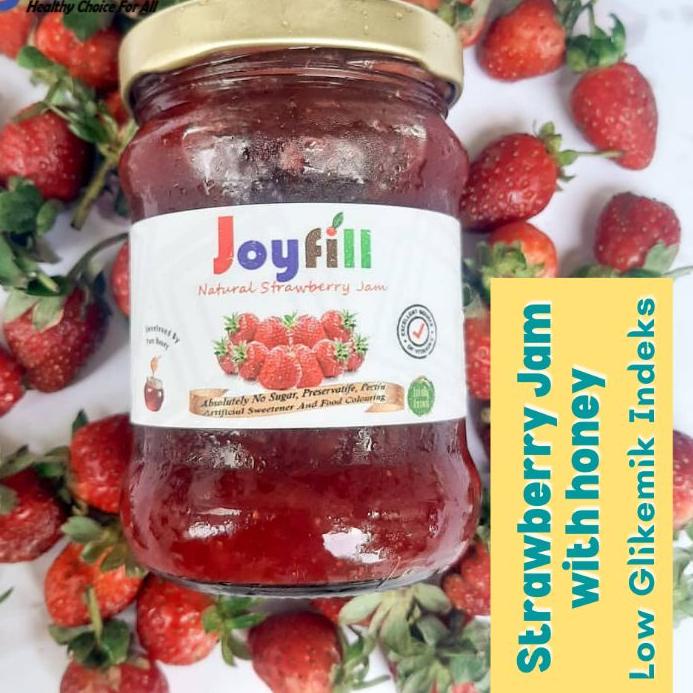 

READY ✅SELAI STRAWBERRY SEHAT GLUTEN FREE DENGAN MADU / STRAWBERRY JAM WITH HONEY NATURAL JOYFILL 260 GRAM|RA7