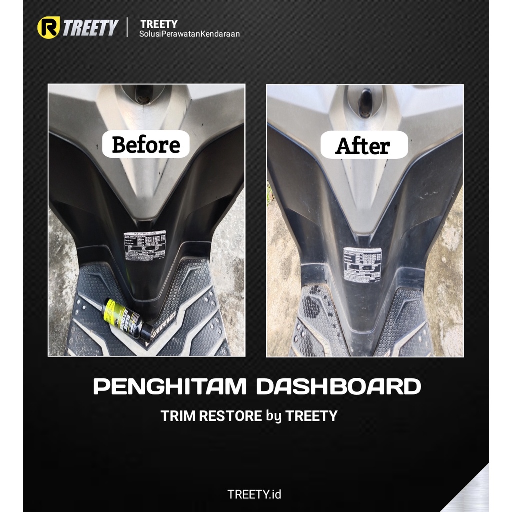 Treety Penghitam body motor/mobil [dasbord,trim restorer,body kasar]