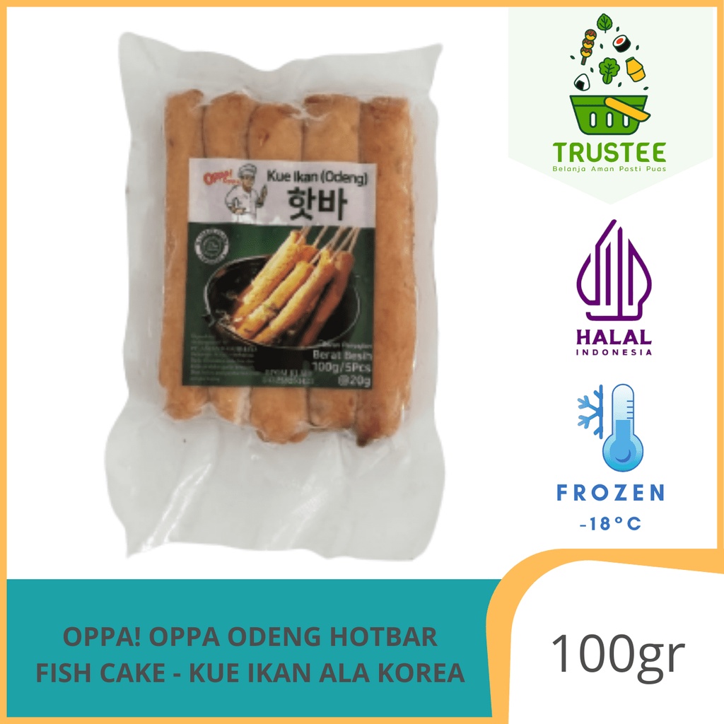 Oppa! Oppa Odeng Hotbar Fish Cake - Kue Ikan Ala Korea Halal 100gr