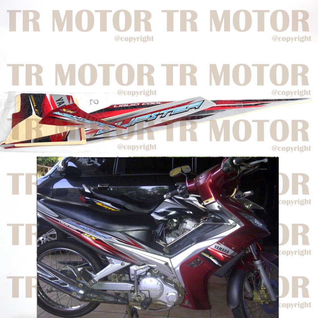 Stiker Motor Jupiter MX 2007 Sticker Striping Lis Full Set Motor