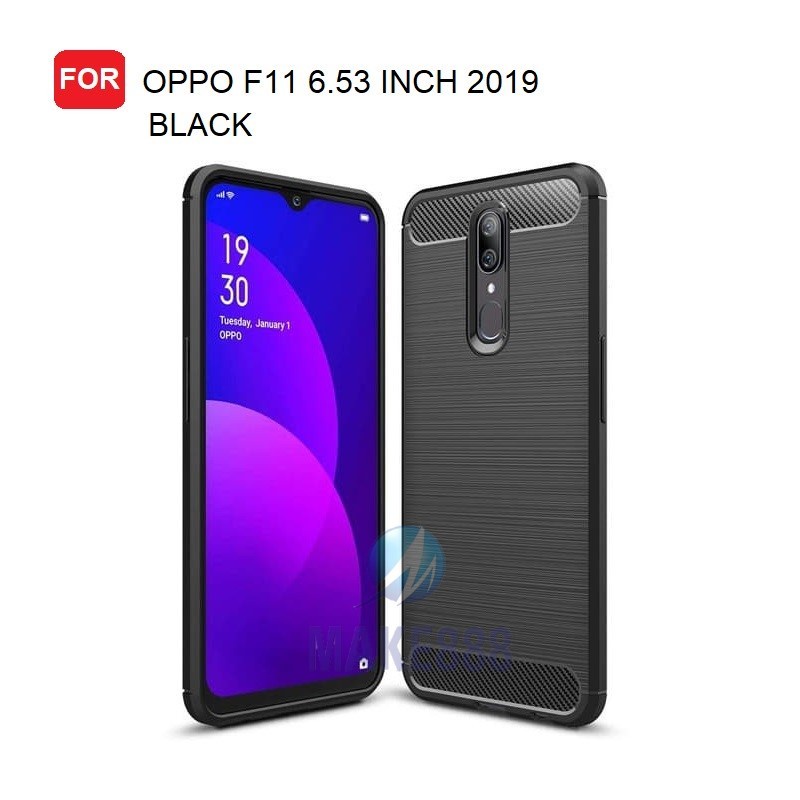 CASE SLIM FIT CARBON IPAKY OPPO F11 SOFTCASE - GA