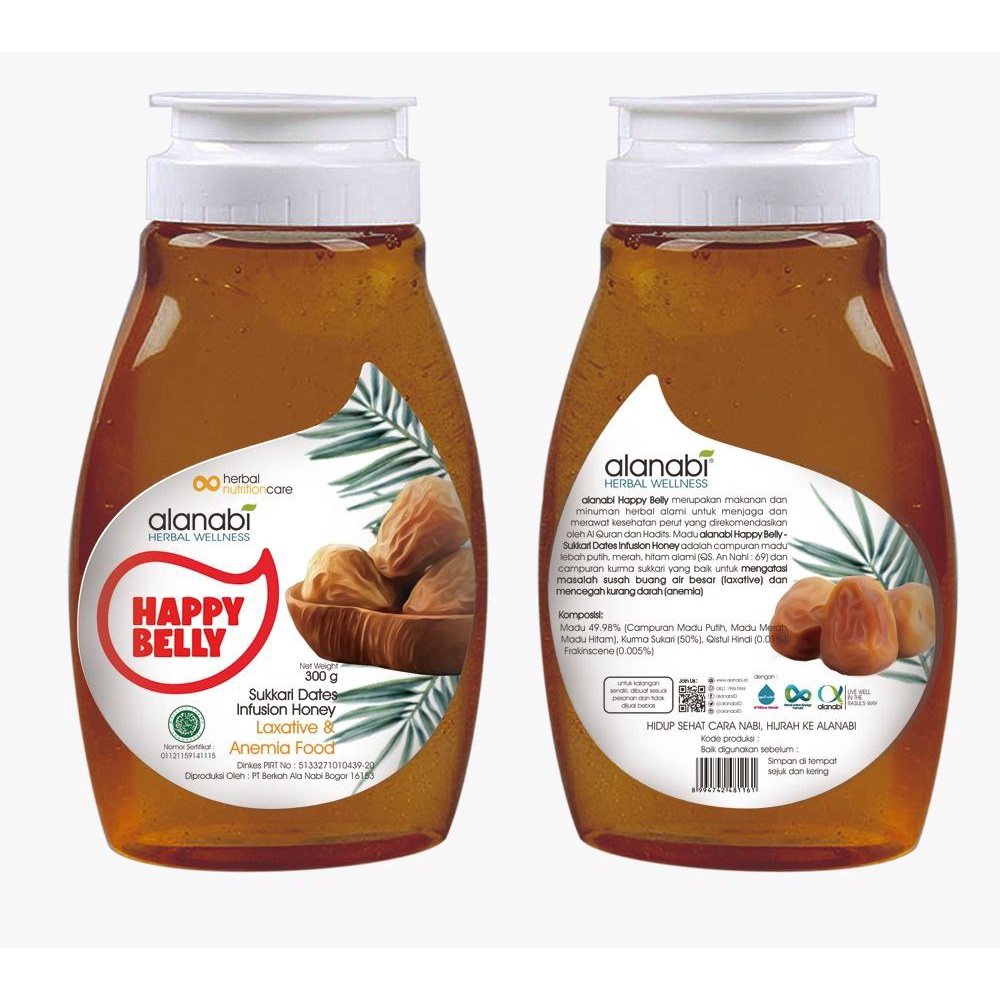

Alanabi Happy Belly Sukkari Dates Infusion Honey (Laxative & Anemia Food) 300gram