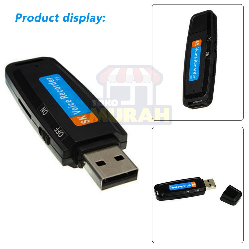 alat perekam suara Usb Voice Recorder With Slot Memory Card