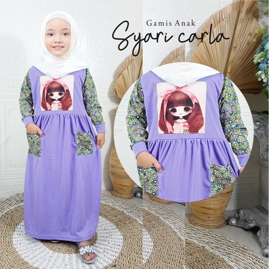 Gamis Anak Murah Viral Syari Carla CF Kids