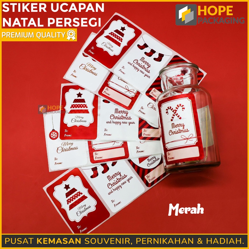 

Stiker Kertas Kraft Handmade Motif Natal Persegi/ Untuk Dekorasi Souvenir Kotak Hampers