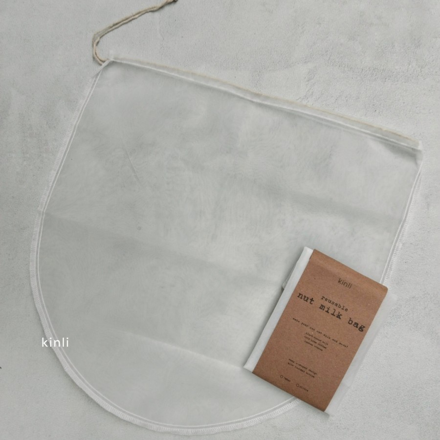 reusable nut milk bag nylon mesh juice cold brew coffee kain saringan susu kacang jus buah