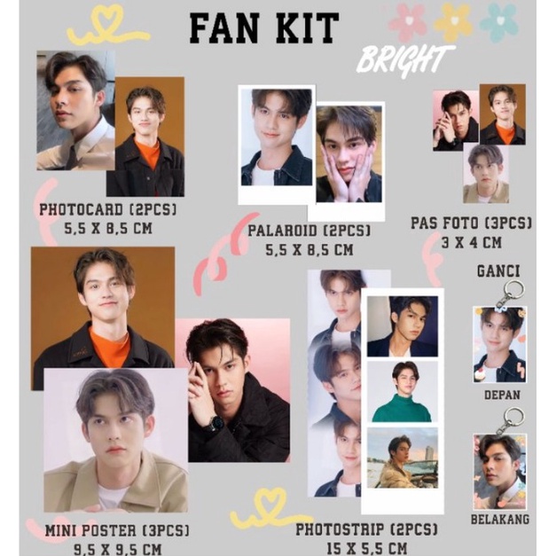 Fankit F4 Thailand Bright Dew Win Nani Tontawan Thailand Aktor | gomawo.id