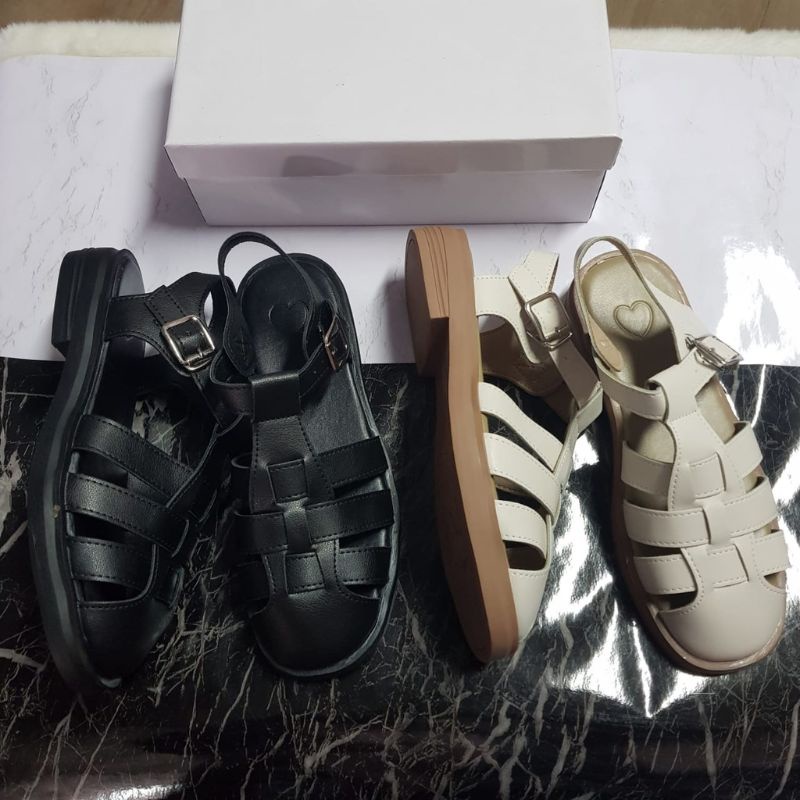 [✅BISA COD] 10334 Sandal Wanita Import Monolit Tali Belakang VIRAL 2021 2022