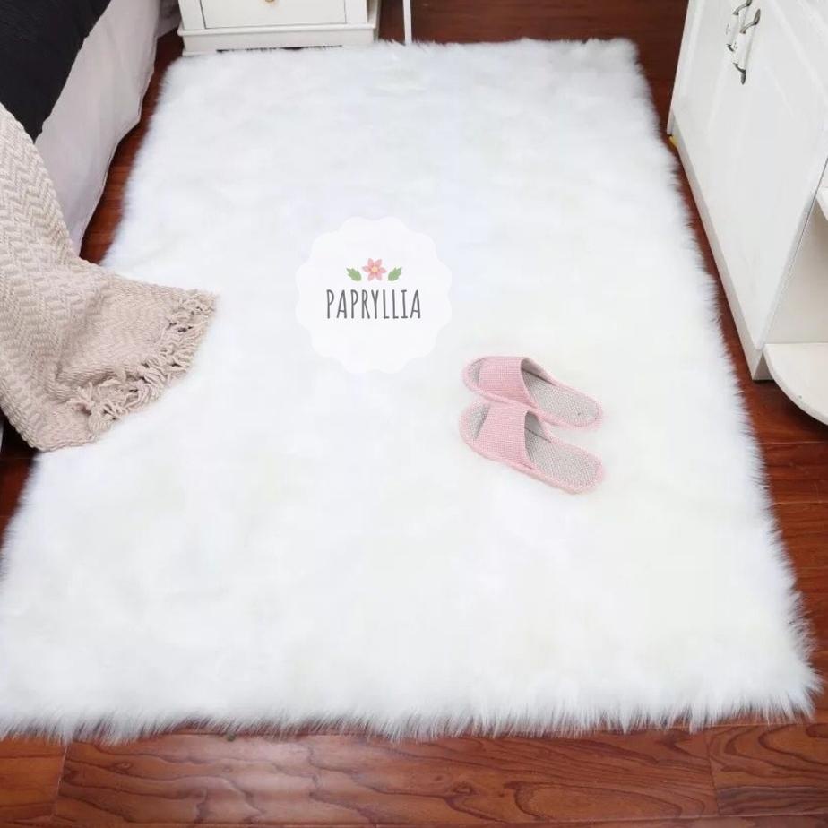 Selalu Baru--Kain Bulu Aesthetic Kain Bulu Panjang Korea Tebal Kain Bulu Rasfur Kain Bulu Background