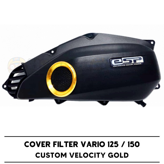 [BAYAR DIRUMAH] Cover Filter Custom Velocity Vario 125 / 150 Pcx Cbu Original - F. Old Gold / Perlen