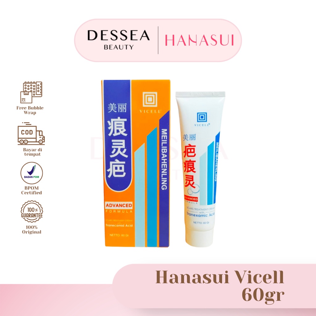 Vicell / Krim Penghilang Bekas Luka 60mL Vicel Hanasui / Scar Cream / Meilibahenling