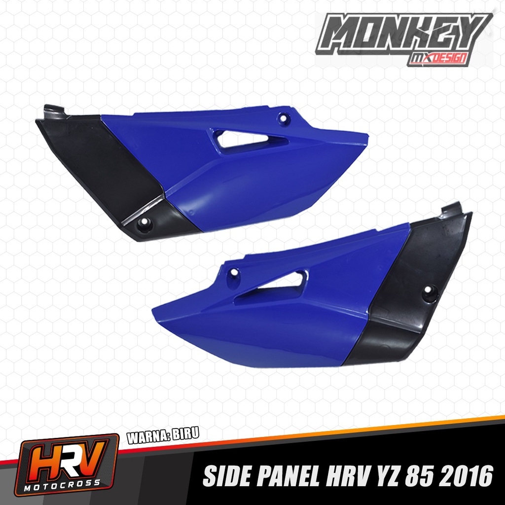 HRVMX Cover Tutup Body Belakang Side Panel HRV YZ 85 2016 New Warna Biru Hitam Putih