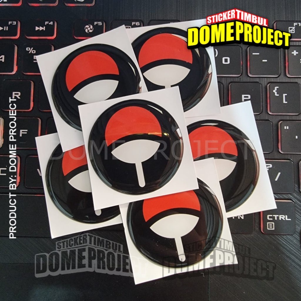 STIKER TIMBUL ANIME LOGO UCHIHA PREMIUM GRADE