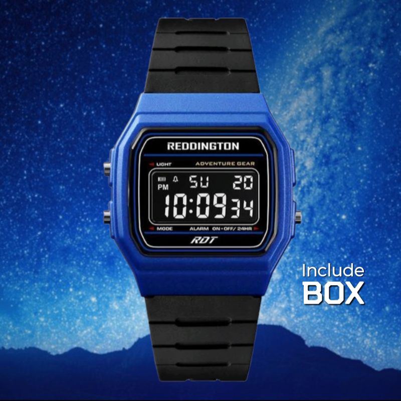 REDDINGTON R6012 Jam Tangan Digital Pria Tali Karet Anti Air Jam Tangan Original Cowok Unisex Extra 