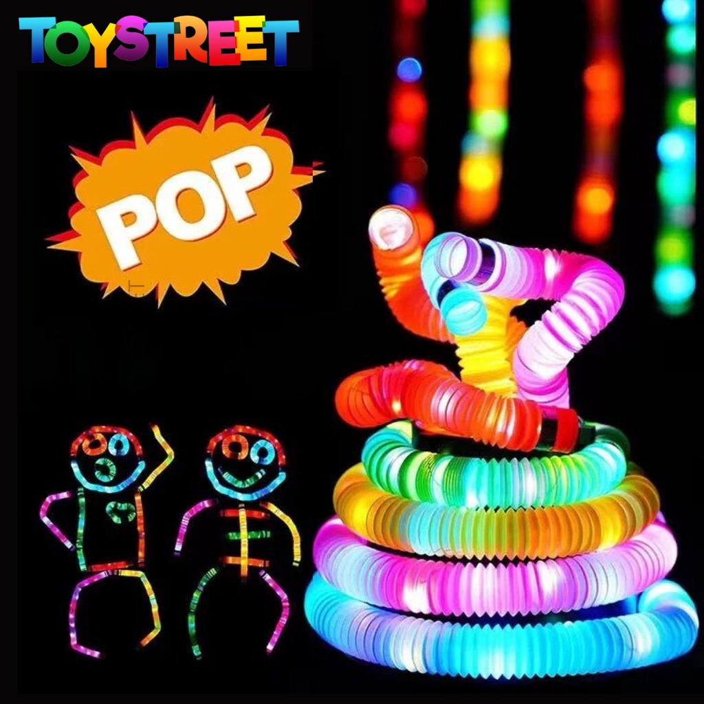 Mainan Anak Light Up Pop Pipes - Pop Tube LED Bisa Dibentuk