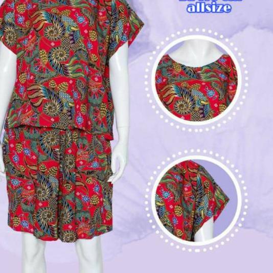 Setelan kencana ungu label biru model rc 69